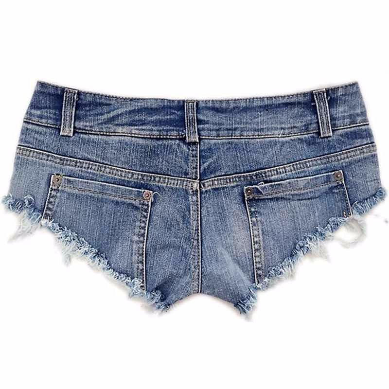 GR | Light blue low waist micro mini denim shorts