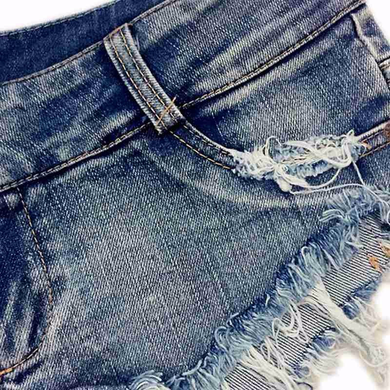 GR | Light blue low waist micro mini denim shorts
