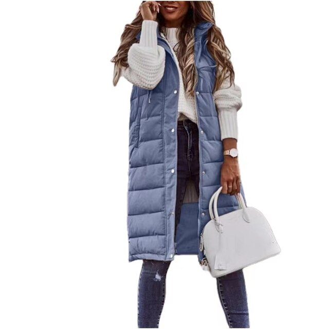 GR | Sleeveless hooded vest for women