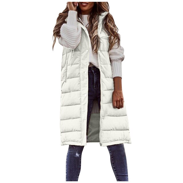 GR | Sleeveless hooded vest for women