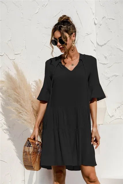 GR | Lebhaftes Floral Sommerkleid