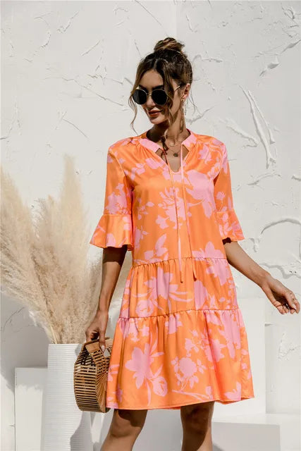 GR | Lebhaftes Floral Sommerkleid