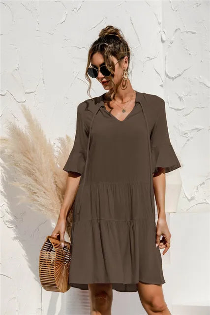 GR | Lebhaftes Floral Sommerkleid