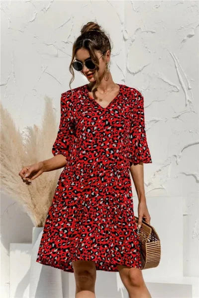GR | Lebhaftes Floral Sommerkleid