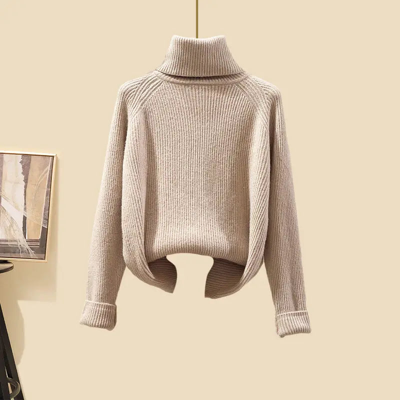 GR | Elegant 3-piece roll-neck sweater set for women