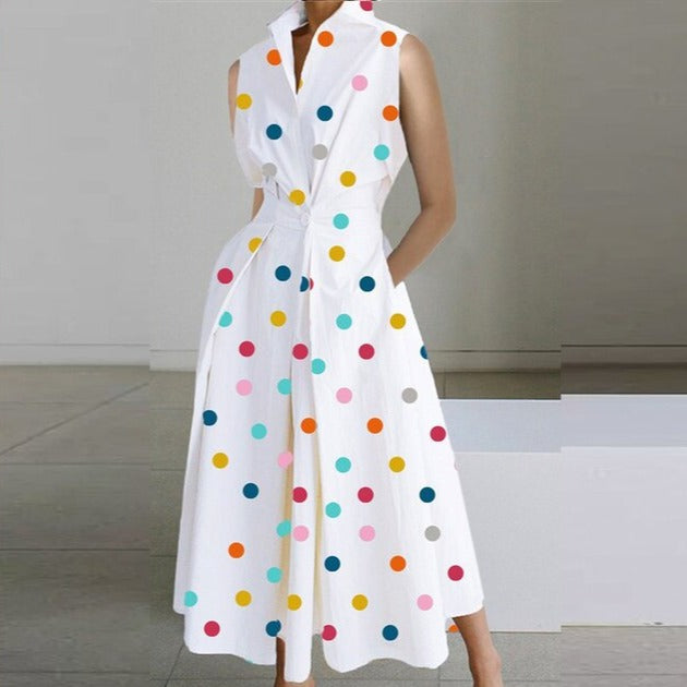 GR | Elegant short-sleeved dress