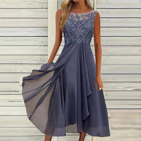 GR | Chiffon-Midikleid für Damen Luftig & Anmutig