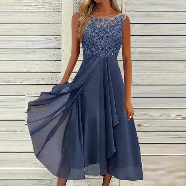 GR | Chiffon-Midikleid für Damen Luftig & Anmutig