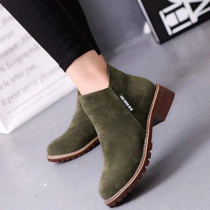 Women's boots with side zipper
