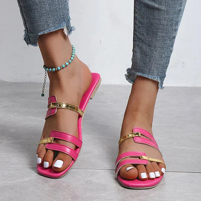 GR - Stylish flat sandals with a trendy design | Women's multi-strap sandals