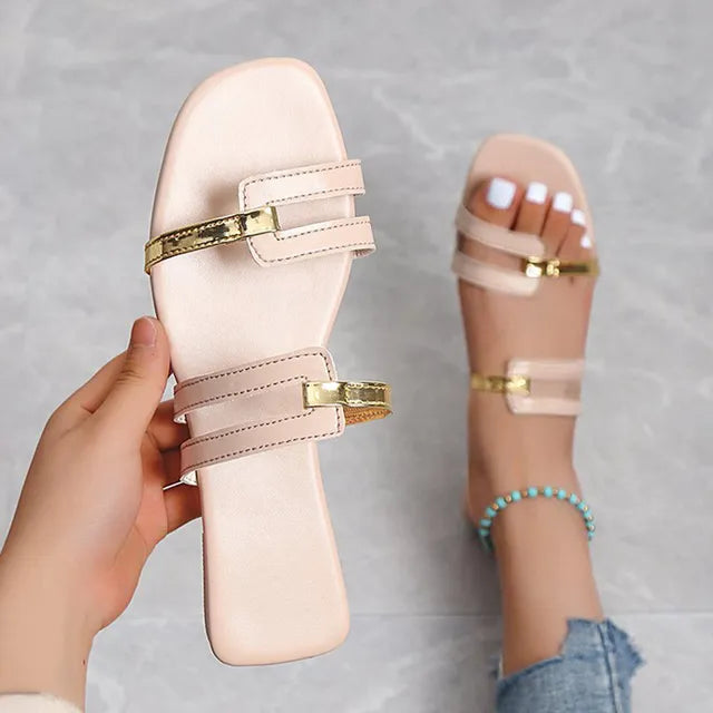GR - Stylish flat sandals with a trendy design | Women's multi-strap sandals