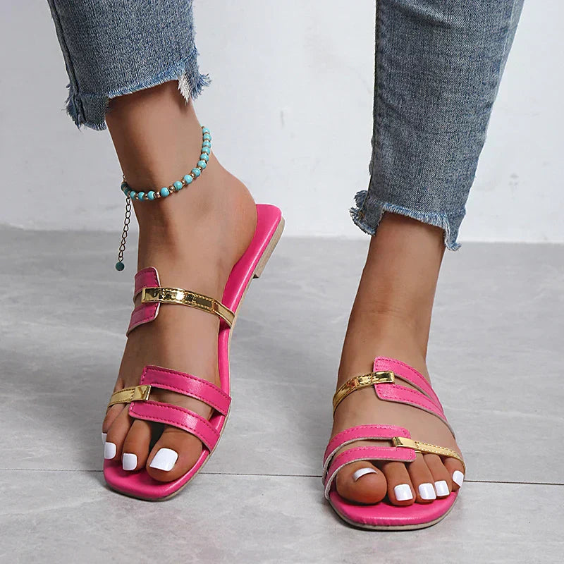 GR - Stylish flat sandals with a trendy design | Women's multi-strap sandals