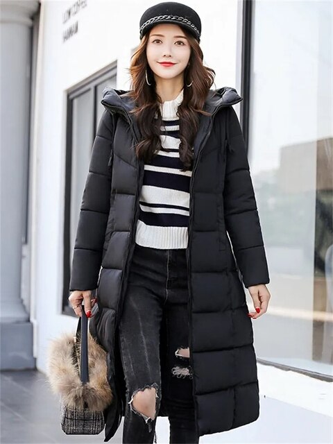 Stylish winter jacket with hood, windproof, snow parka, puffer coat