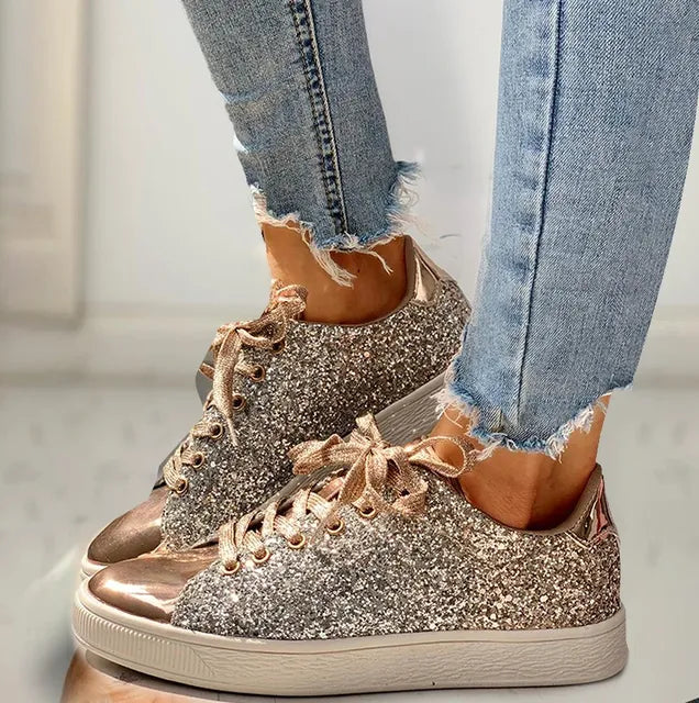 GR | Luxury casual women's shoes with sequins 