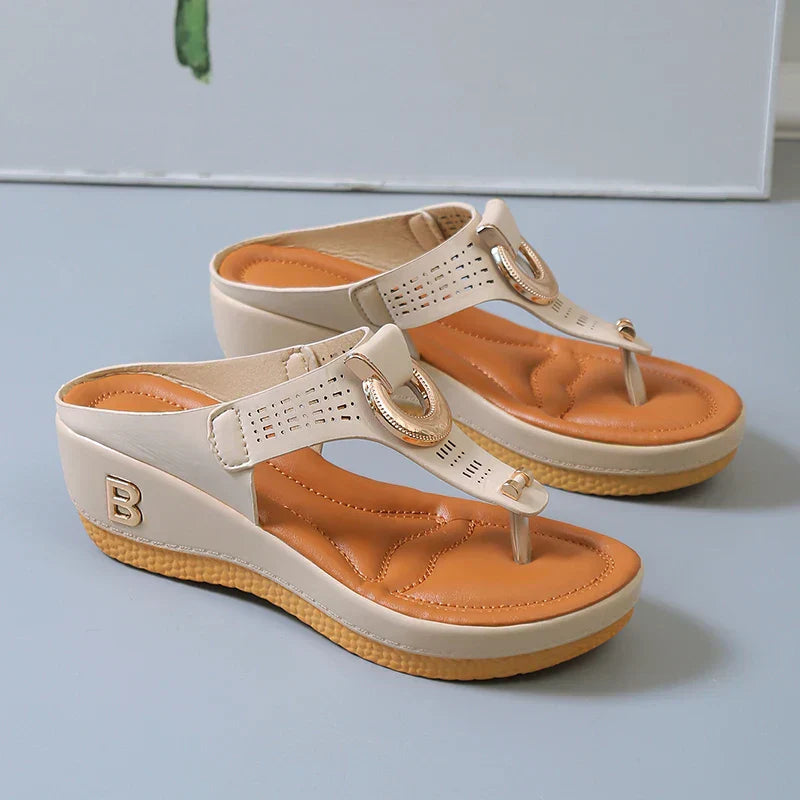 GR- Women's Roman sandals with wedge heel and platform