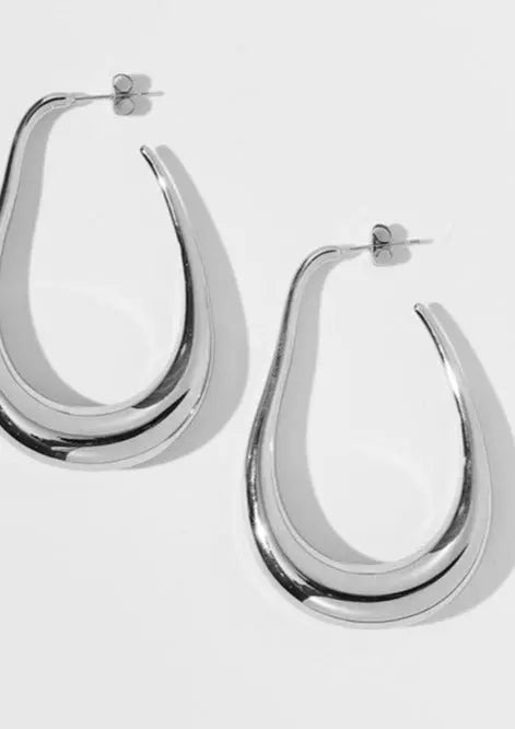 GR | Minimalist Island Earrings in Silver
