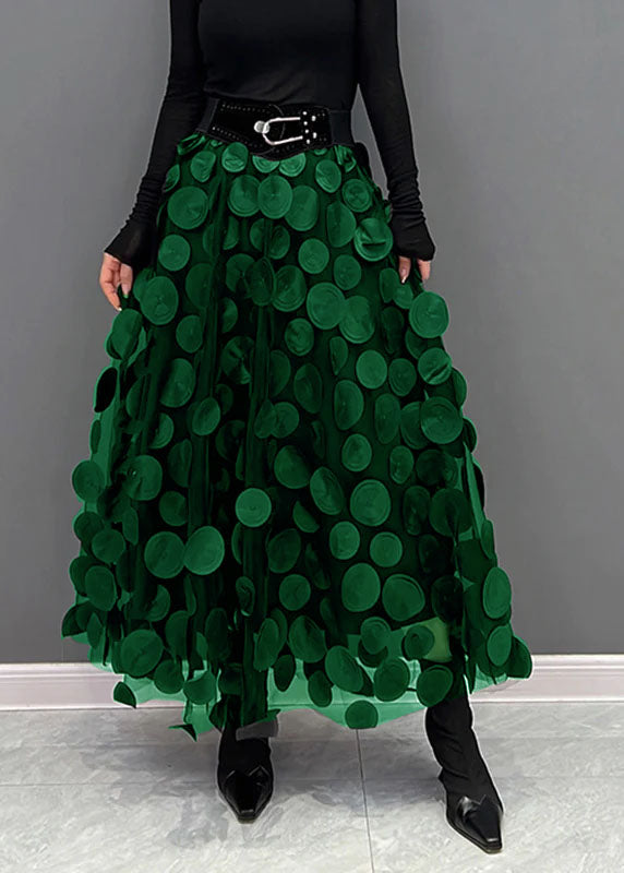 GR | Chic skirt made of polka dot and tulle patchwork