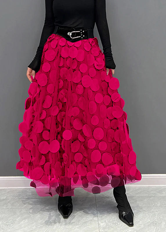 GR | Chic skirt made of polka dot and tulle patchwork