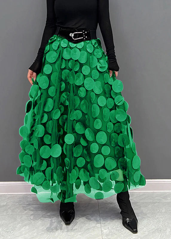 GR | Chic skirt made of polka dot and tulle patchwork