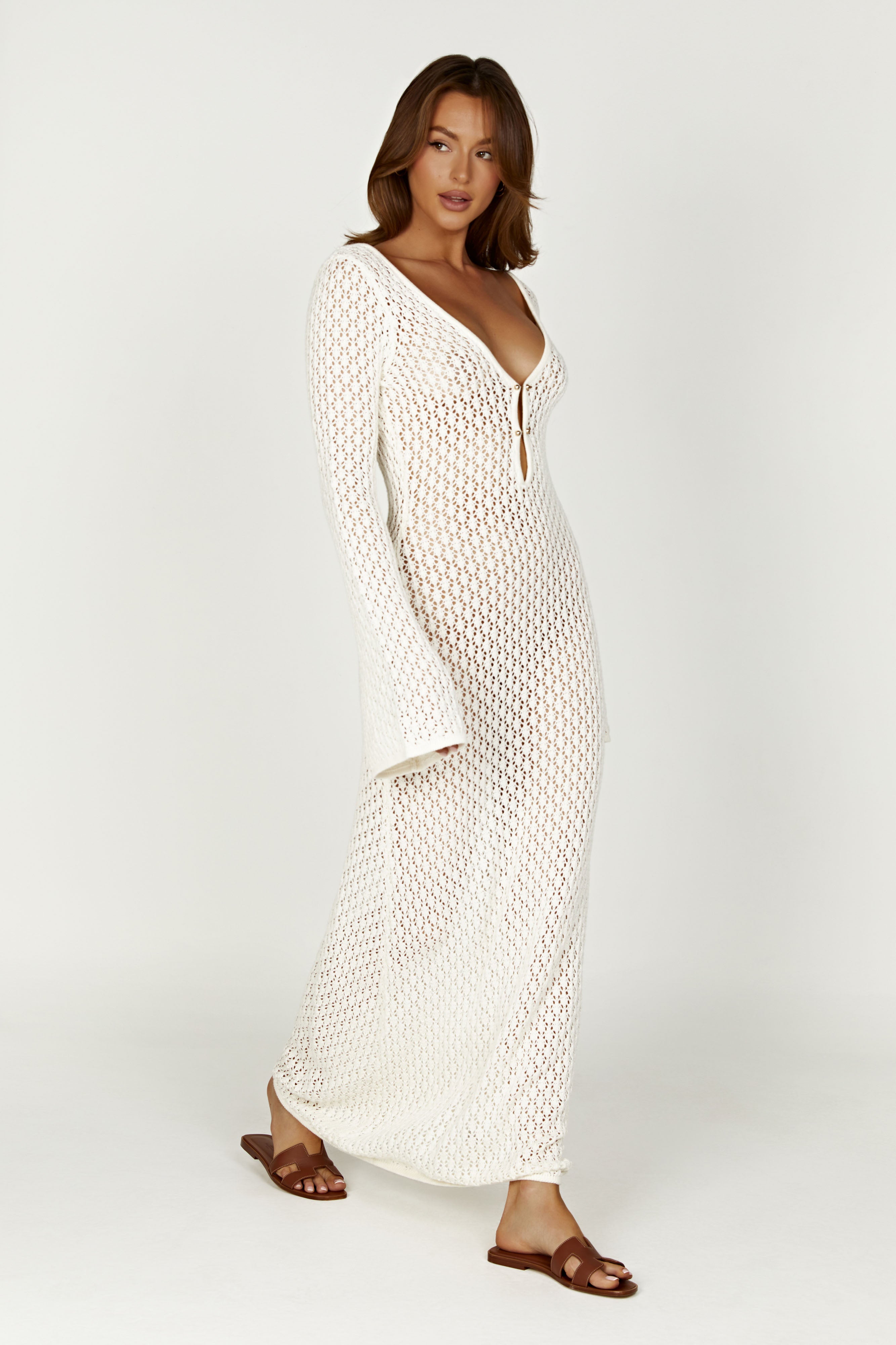 GR | Elegant women's white dress 