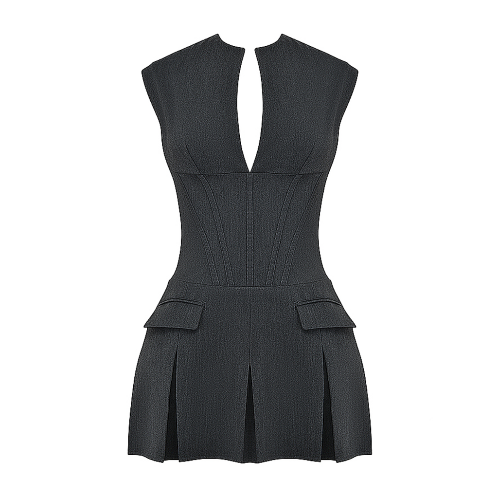 GR | Minikleid Mit Korsett Und Faltenrock Für Frauen