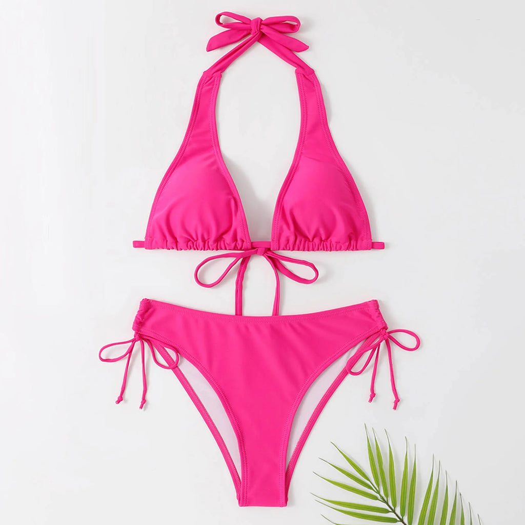 GR - Classic Black Halter Bikini
