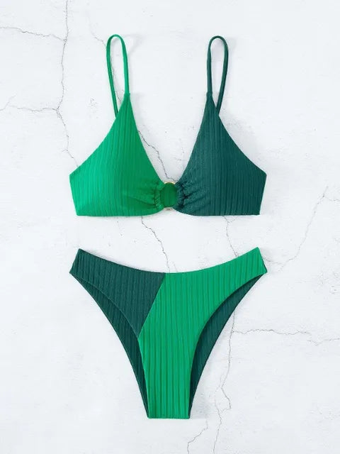 GR – High-waisted push-up bikini set for women