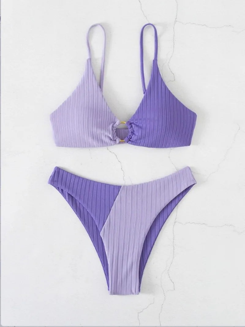 GR – High-waisted push-up bikini set for women
