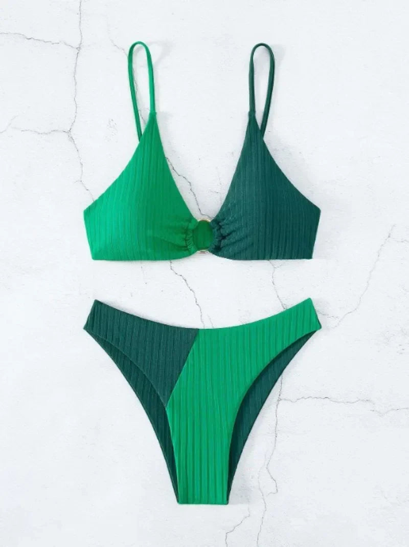 GR – High-waisted push-up bikini set for women