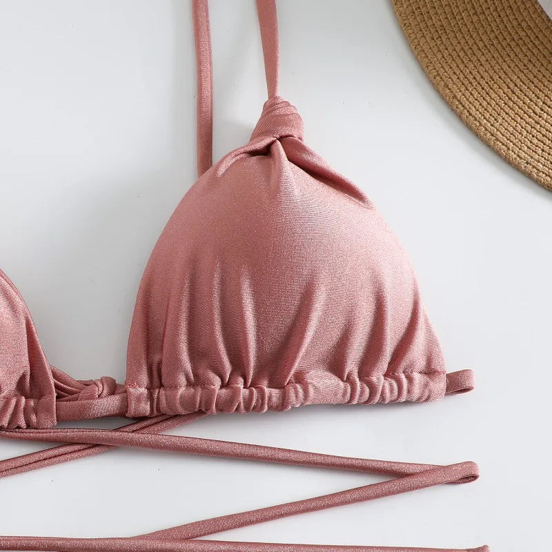 GR | Sexy Cross String Bikini Set