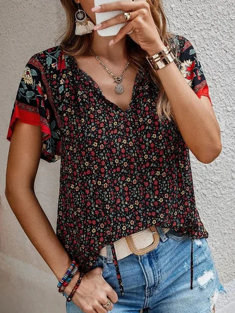 GR | V-neck casual top for women 