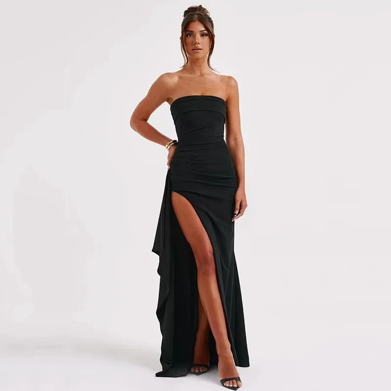 Elegant strapless party dress