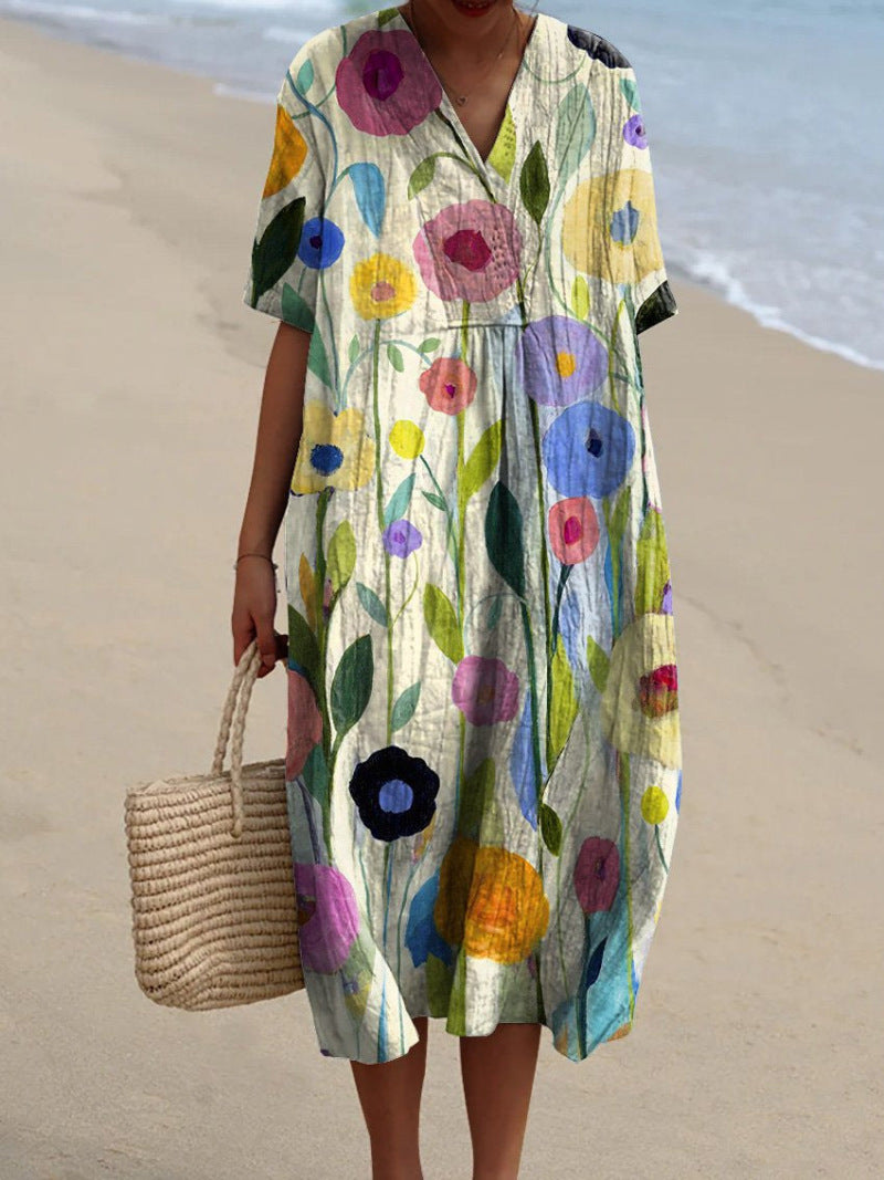 GR | Dress with vibrant floral pattern