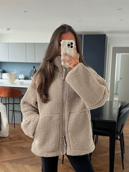GR | Cozy fleece zip jacket