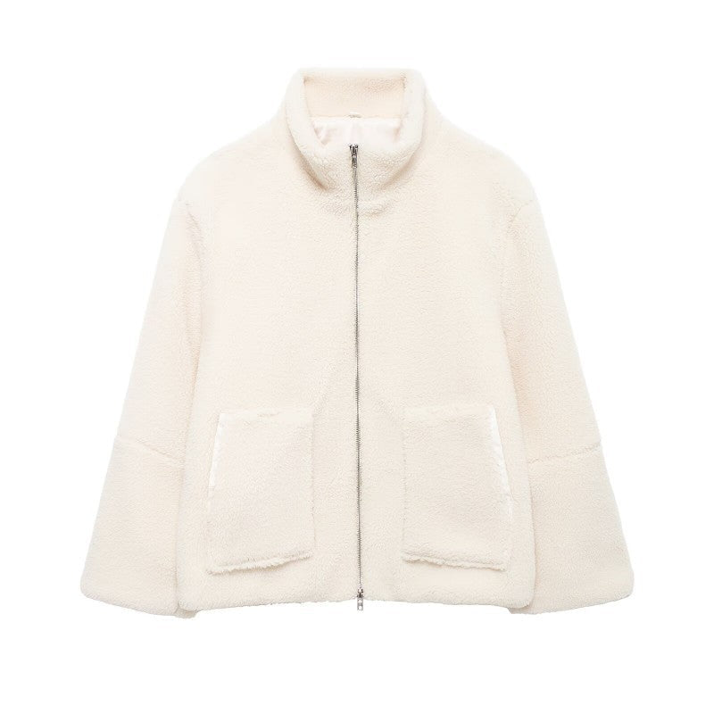 GR | Cozy fleece zip jacket