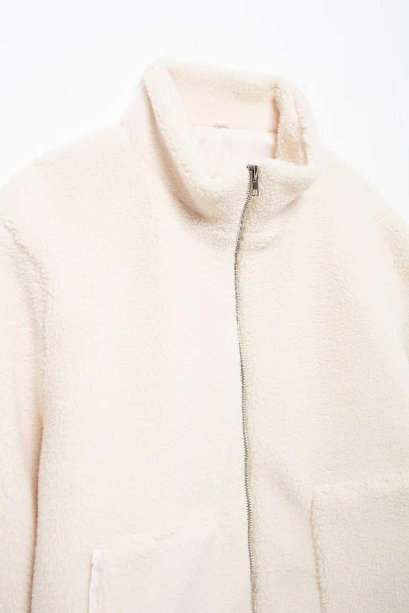 GR | Cozy fleece zip jacket