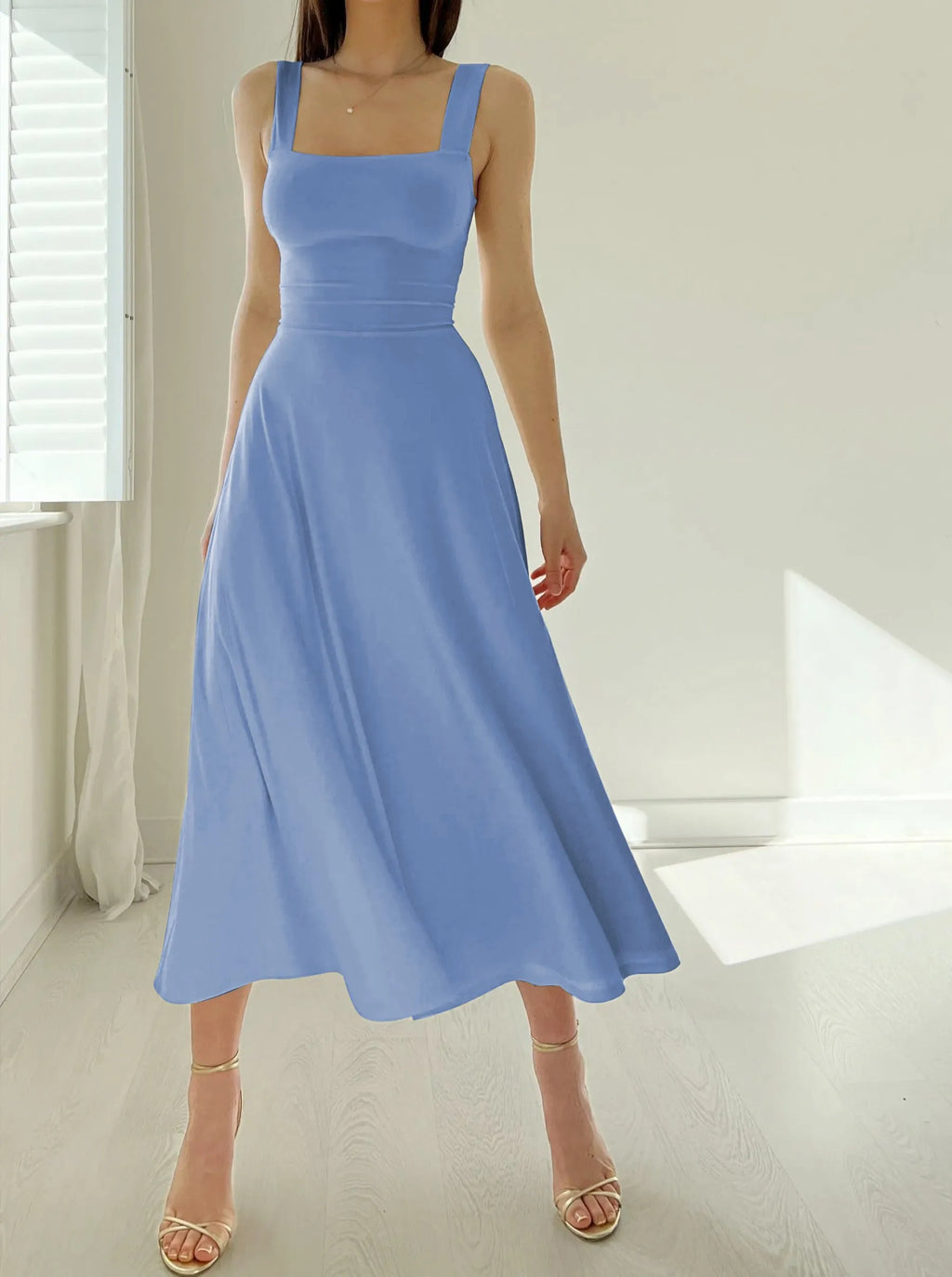 GR | Dickriemen Midi Kleid