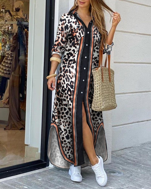 GR | Spring and summer fashion sexy blouse long skirt dress