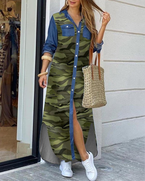 GR | Spring and summer fashion sexy blouse long skirt dress