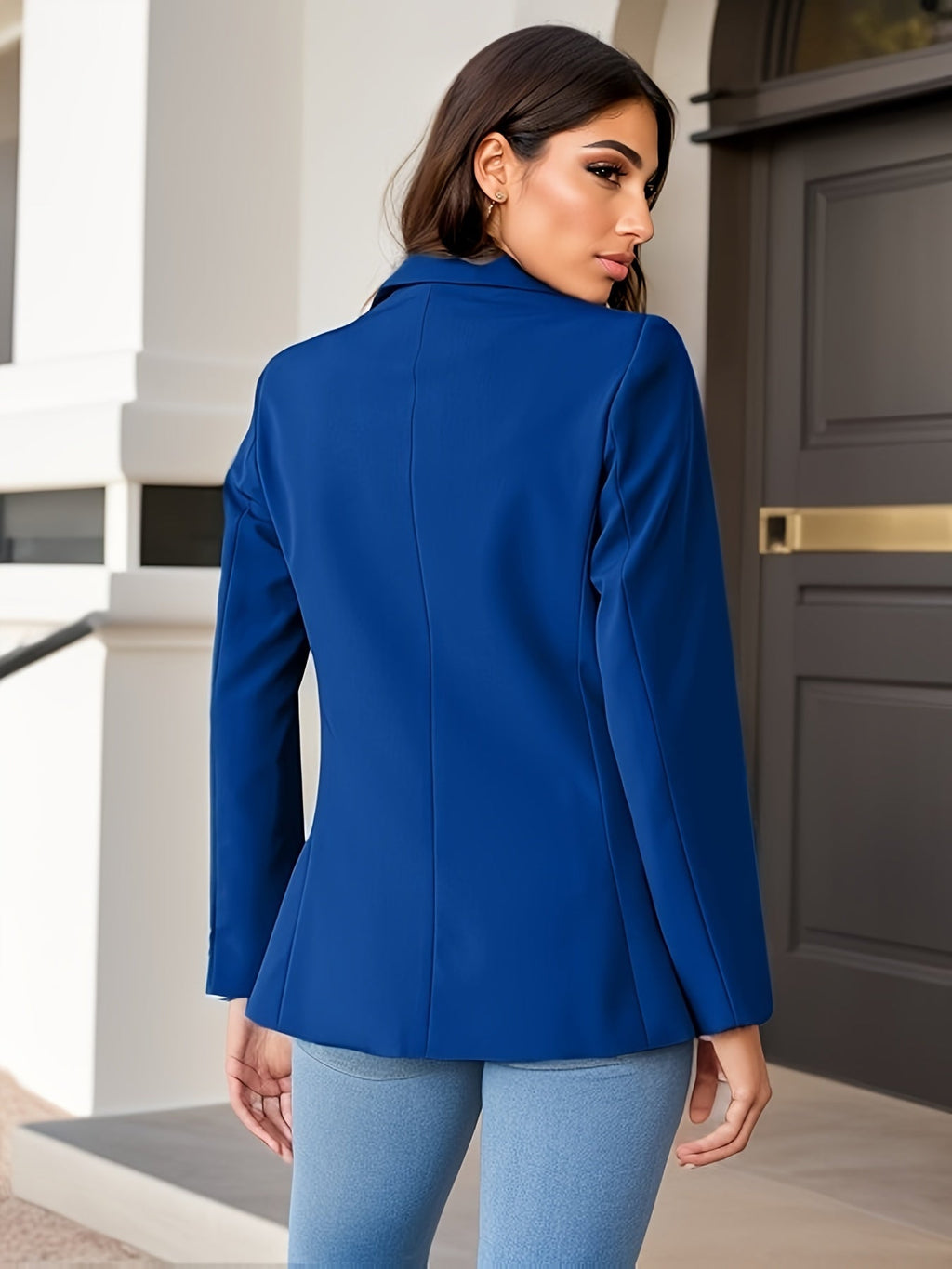 GR | Stylish Autumn Classic Business Blazers with Side Pockets for Women 