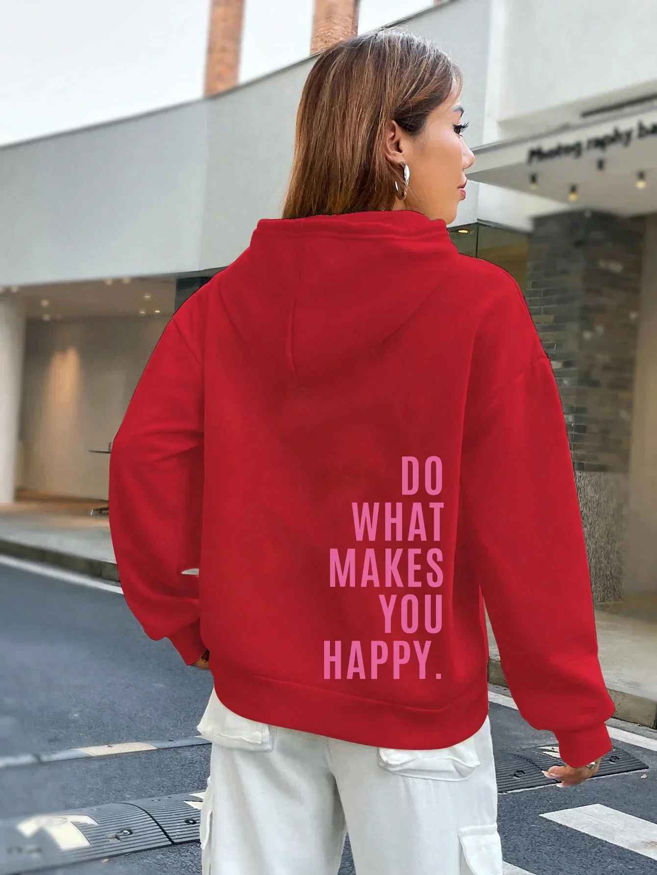 GR - Damen Hoodie - Lässiger Streetstyle mit Schriftzug
