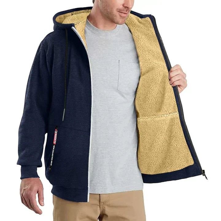 GR | Fleece-lined zip hoodie