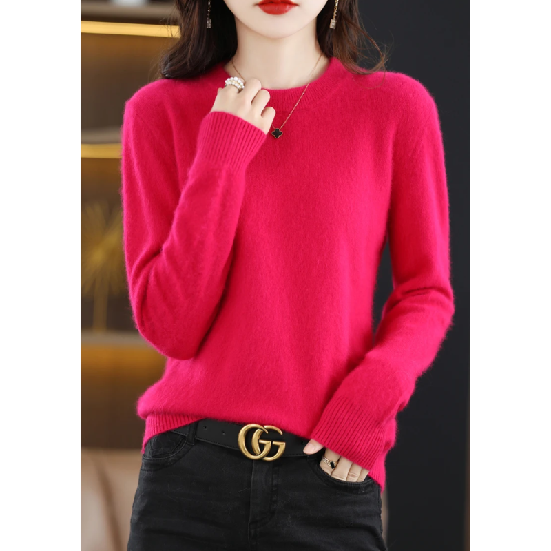 GR | Women's Cashmere Sweater, Luxurious Round Neck, Soft & Fashionable