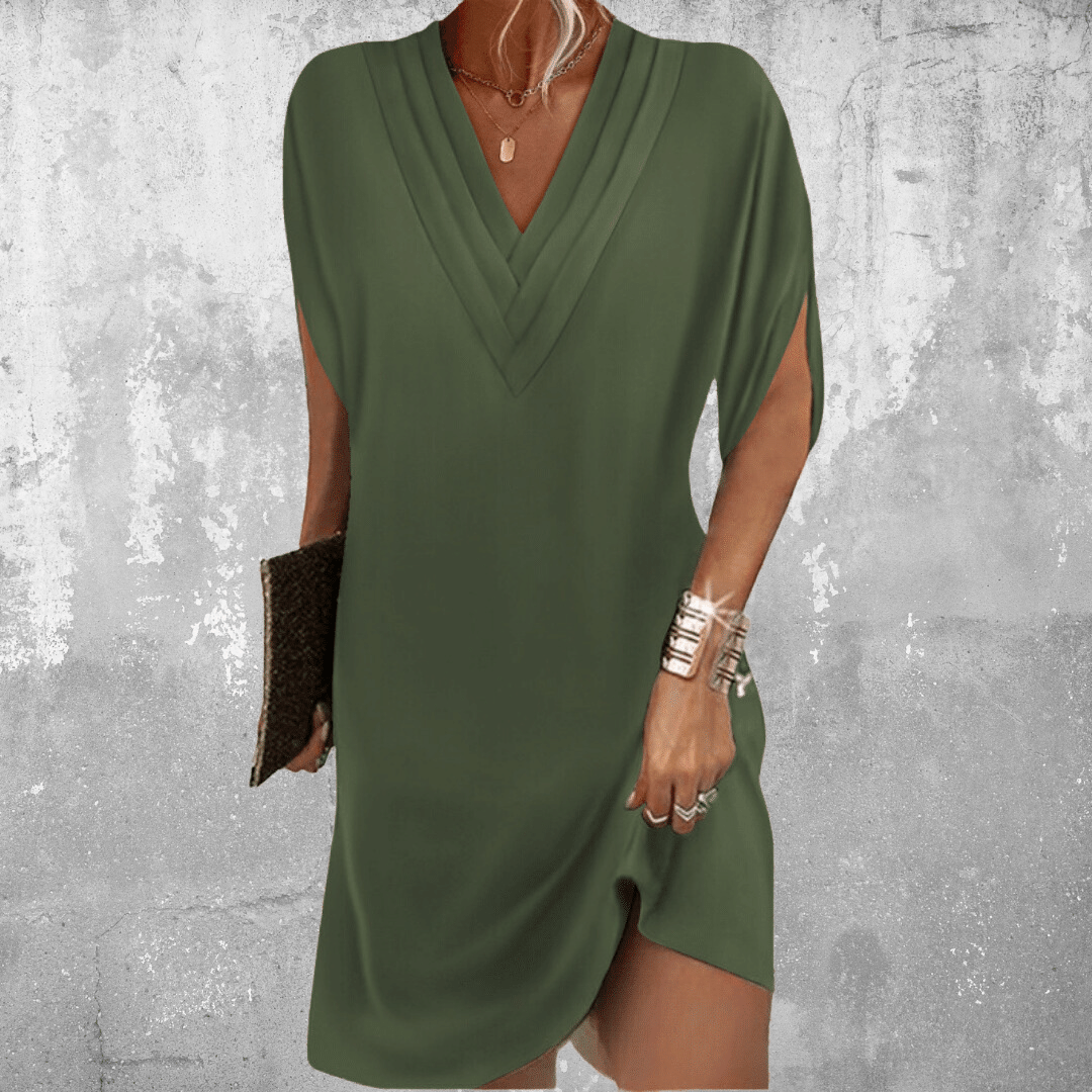 GR | Belly Covering V-Neck Dress
