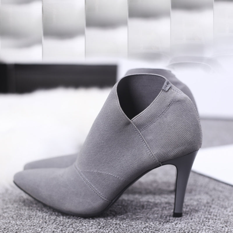 GR | Women's shoes for teenagers, 8.5 cm heel height, boot material
