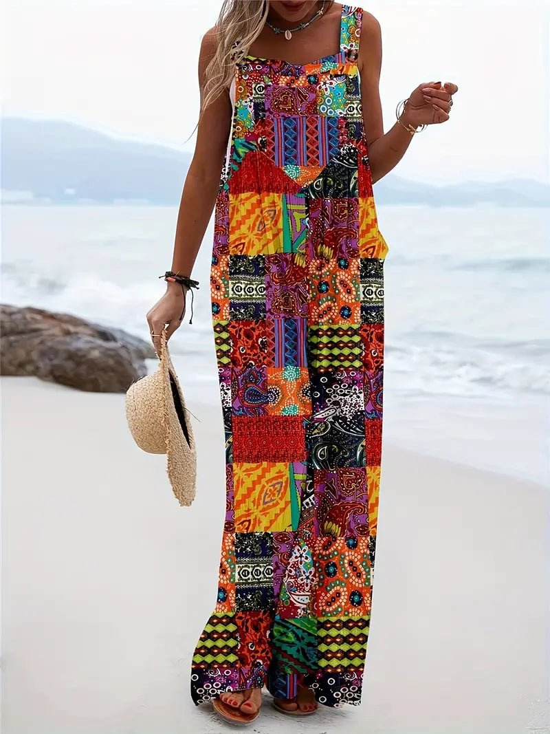 GR | Colorblock jumpsuit with fashion elements