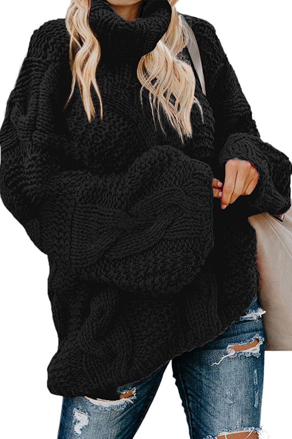 GR Twisted Knit Long Sleeve Sweater