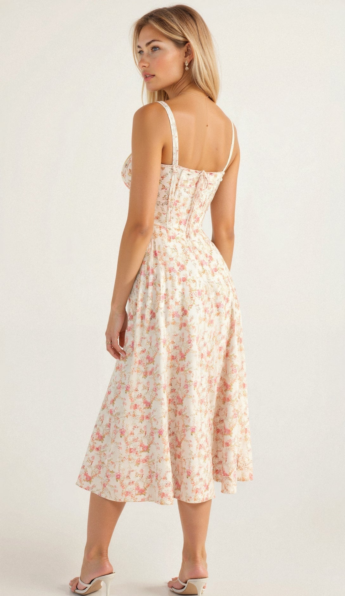GR | Blumen Kleid für Frauen Midi