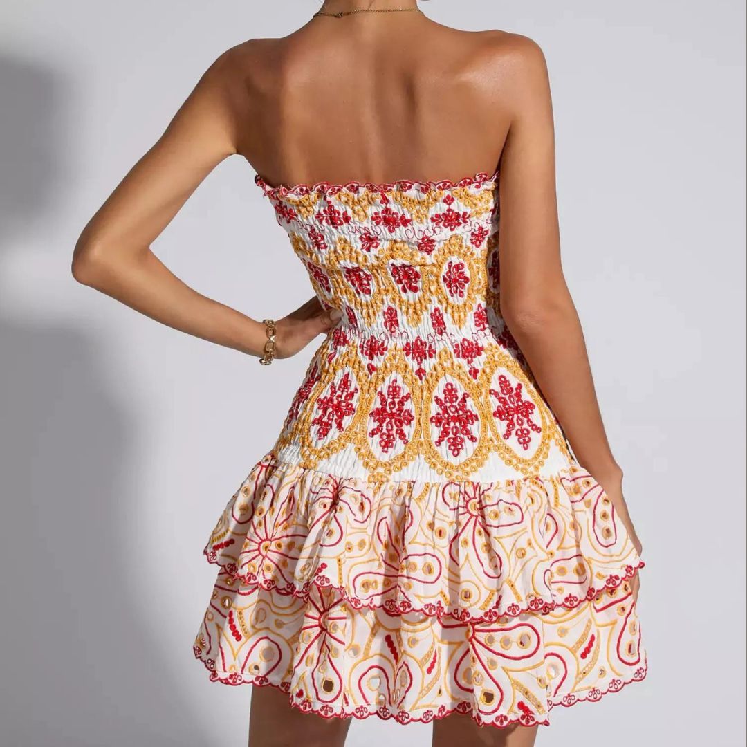 GR | Rüschen Rotes Kleid