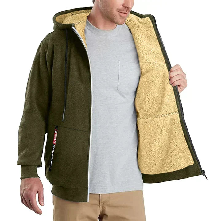 GR | Fleece-lined zip hoodie